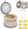 SunnySmile portable toddler toilet grey front view