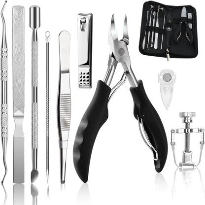Bcabo 10 piece ingrown toenail tool kit front view