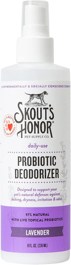 SKOUT'S HONOR Probiotic Pet Deodorizer Spray- Hydrating Daily-Use with Avocado Oil & Omega-3s, Microbiome Friendly Certiified, Paraben & Sulfate-Free, 97% Natural, 8oz, Sunkissed Coconut - Image 15