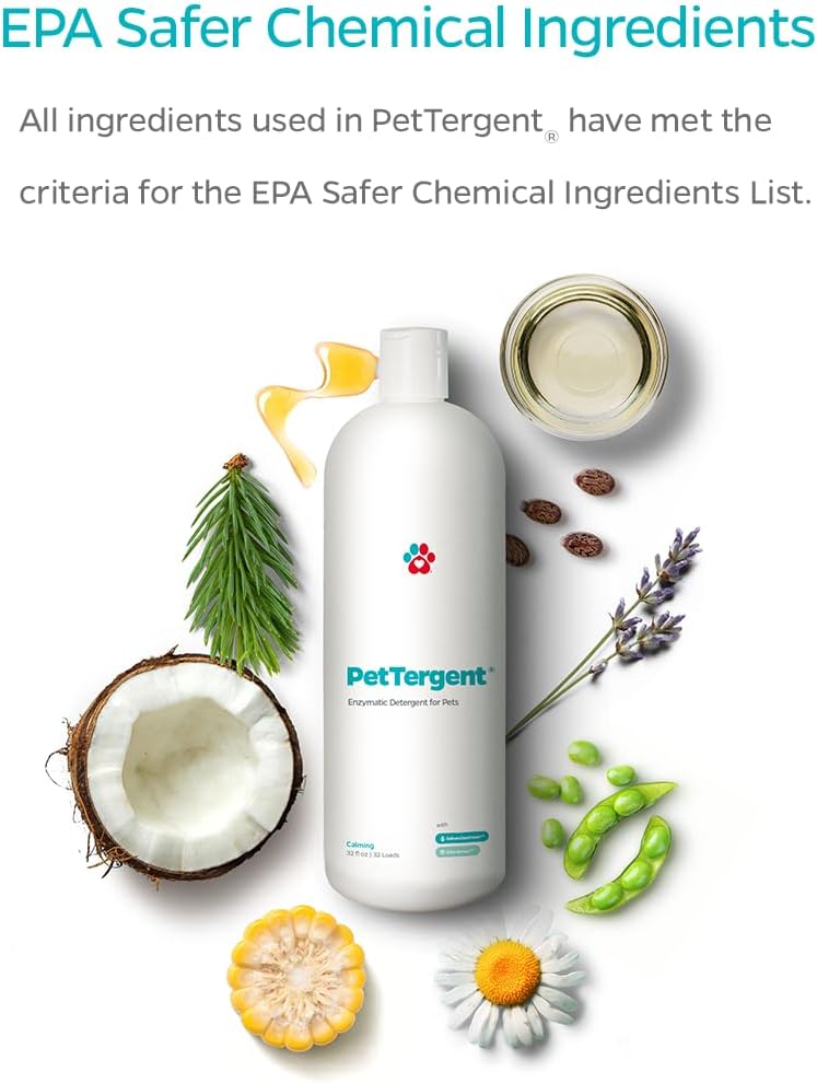 Back of Pet Parents PetTergent bottle showing ingredient list