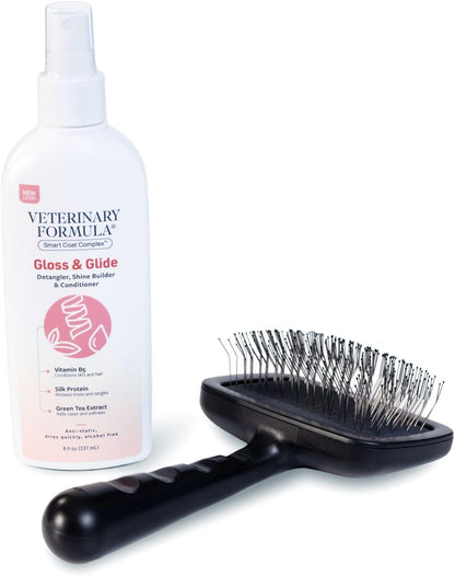 Premium silk protein and shea butter dog conditioner for shiny fur.