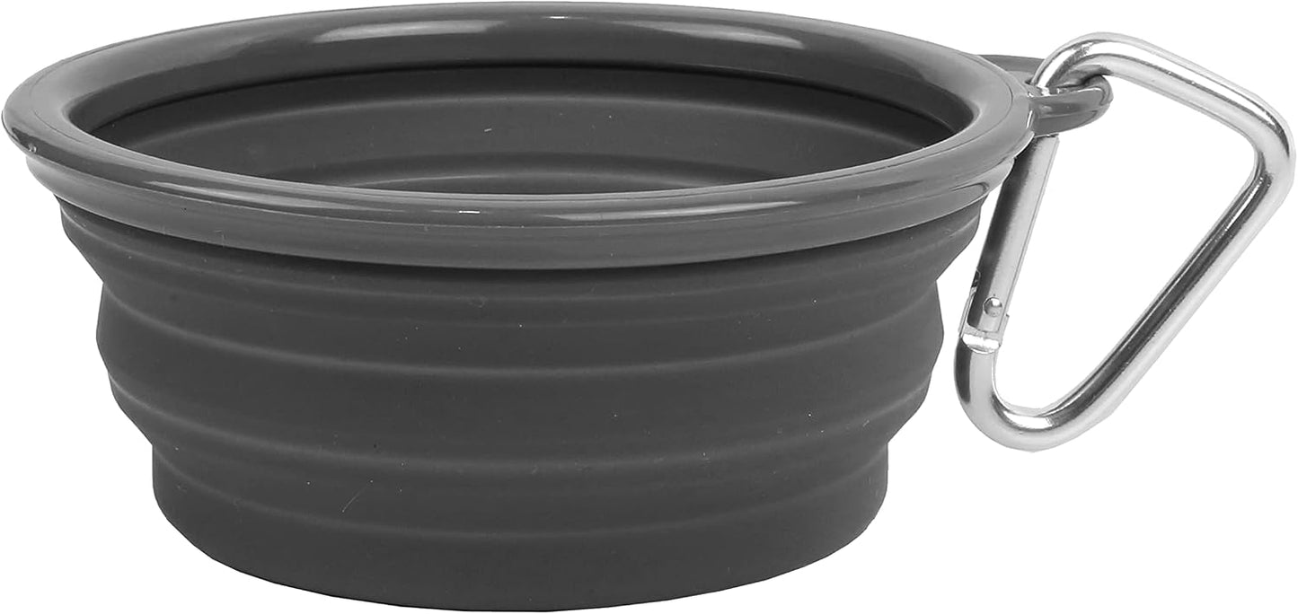 Prima Pet Expandable/ Collapsible Silicone Food & Water Travel Bowl with Clip for Small & Medium Dog and Cat, Size: 1.5 Cups (5.1 Inch Diameter Bowl) (AQUA) - Image 10