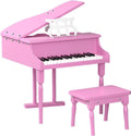 HONEY JOY classical kids piano front view pink miniature grand toy