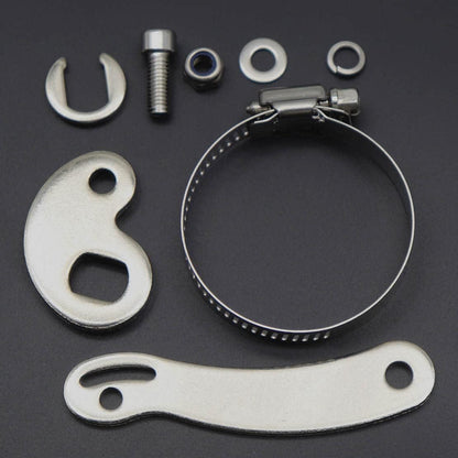 Side view highlighting the sturdy mechanism of the stainless steel band.