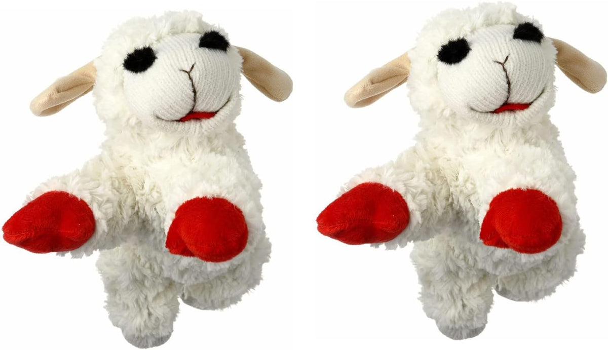 Soft white Lambchop character dog toy