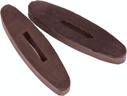 Shires Rubber Rein Stops Pack of 2 Brown front view equestrian accessory