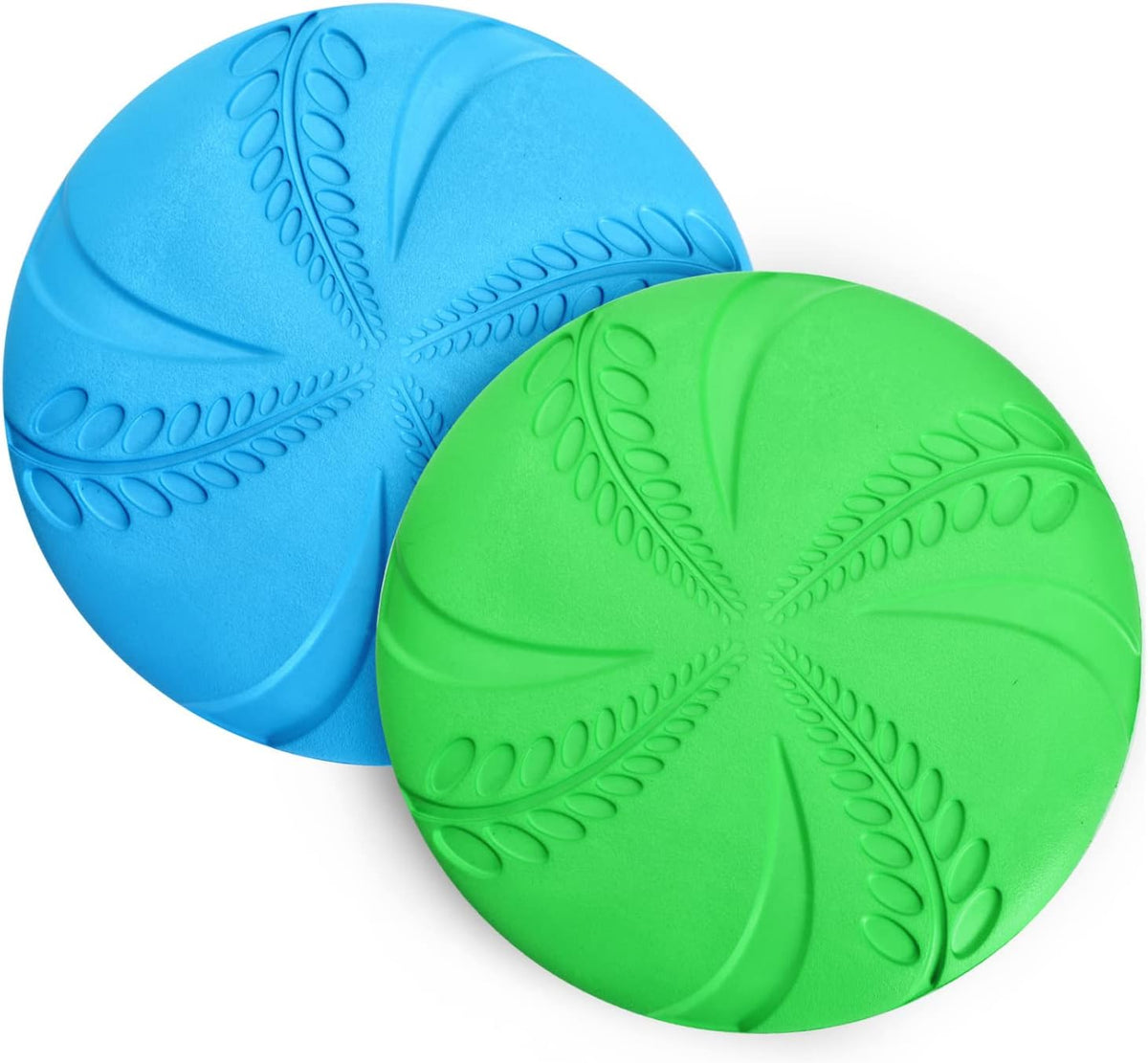 Nobleza Dog Flying Disc 2 Pack8 in Flexible Floatable Dog Disc Toy for Long-Distance Flies and Floats Lightweight Soft Flying Discs Toy for Small Medium Large Dogs to Fetch & Catch, Blue & Green - Image 9