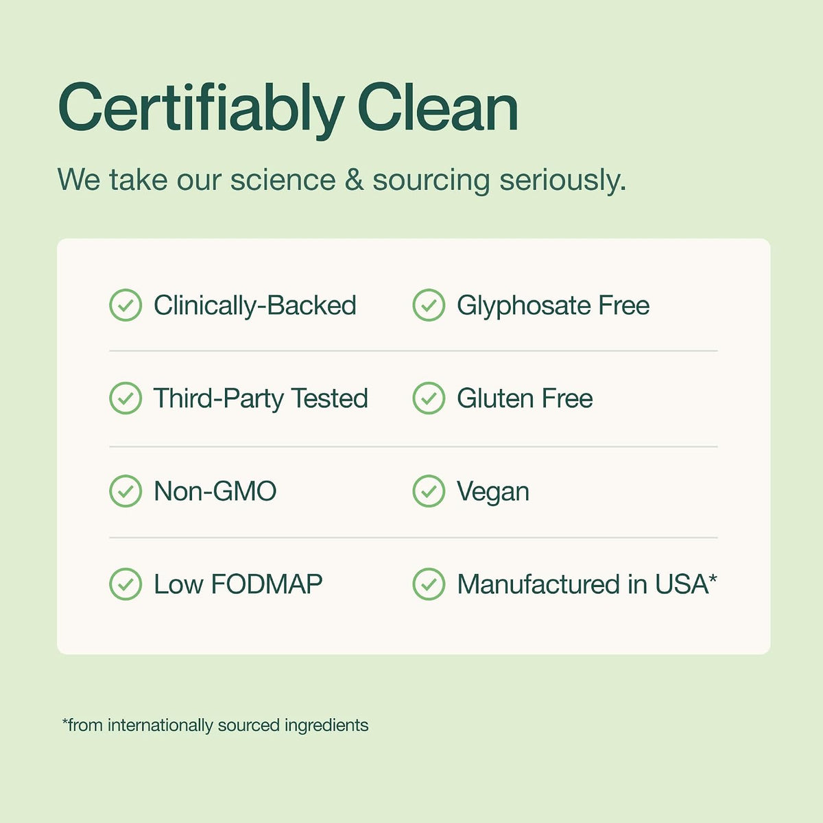 Supergut GLP1 Daily Support high fiber powder ingredient highlights