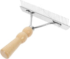 Angoily Horse Nail Rake front view with wooden handle