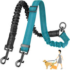 AUTOWT Two Dog Lead, 2 in 1 Upgraded Double Dog Leash Attachment Combine Adjustable Strap and Shock Absorbing Bungee No Tangle Dual Training Splitter for Different Size Dogs - Image 10