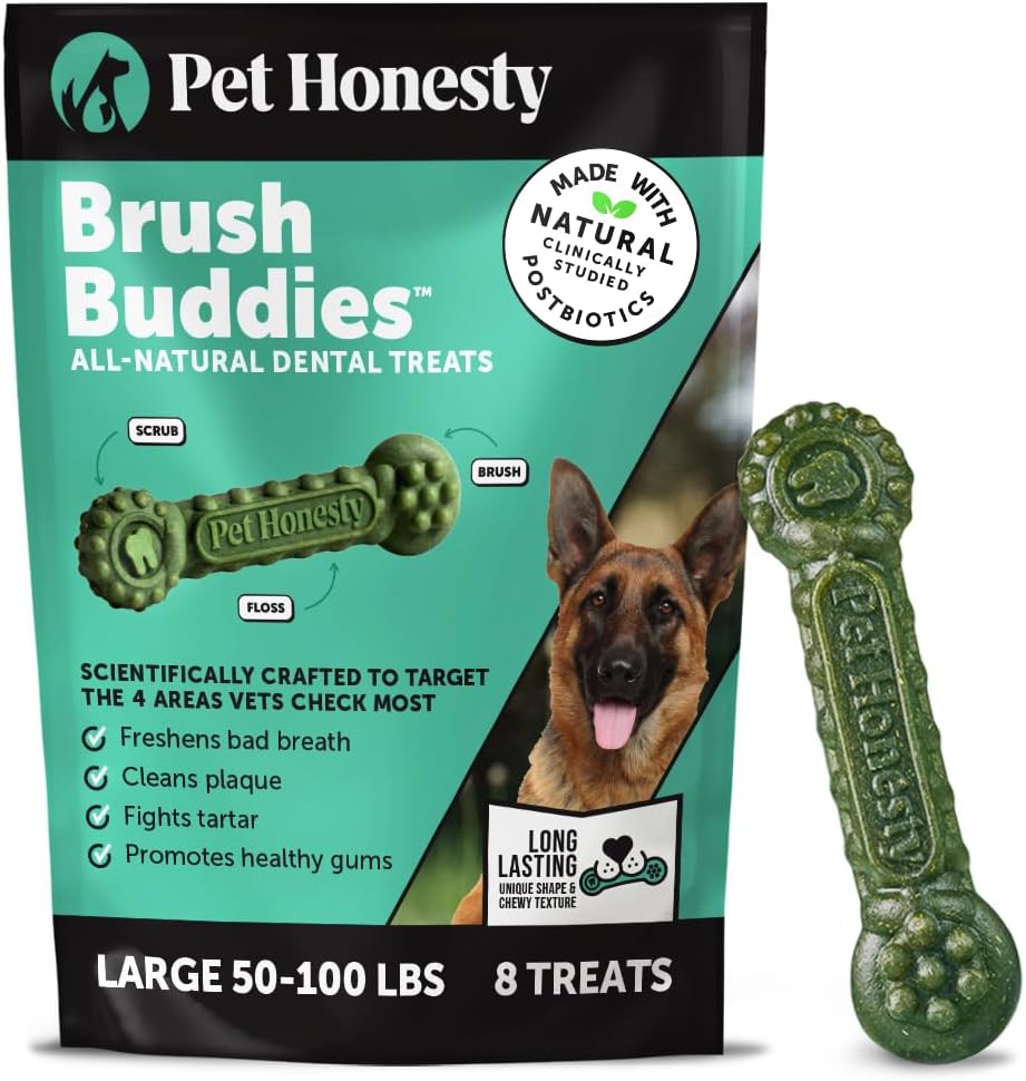 Brush Buddies Long Lasting Dog Dental Chews - All Natural Dental Sticks for Teeth Cleaning Plaque Off + Tartar Remover for Dogs - Dog Dental Treats + Breath Freshener - Medium Sized Dogs (15 Count) - Image 10