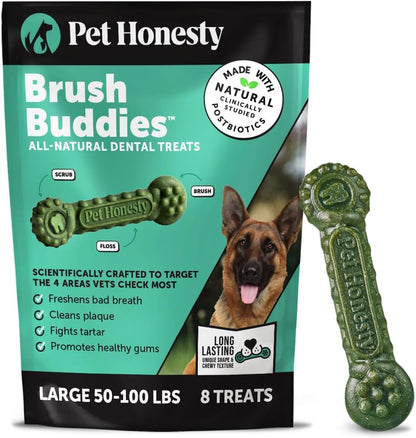 Brush Buddies Long Lasting Dog Dental Chews - All Natural Dental Sticks for Teeth Cleaning Plaque Off + Tartar Remover for Dogs - Dog Dental Treats + Breath Freshener - Medium Sized Dogs (15 Count) - Image 10