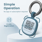 Pawaii noiseless food grade silicone pet id tag package contents with metal ring