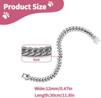 Premium 12 inch metal pet necklace with sparkling rhinestones on a small dog
