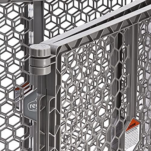 Regalo adjustable safety barrier folded completely flat for easy storage and portability.