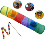 PetLike Cat Tunnel for Indoor Cats Collapsible Pop-up Pet Tube Peek Hole Hideaway Play Toys for Cats with Ball - Image 15