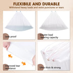 BCHARYA leakproof and puncture resistant cat litter bag holding heavy pet waste securely.