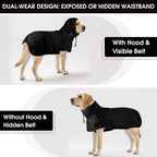 Premium large dog rain gear featuring built-in leash hole