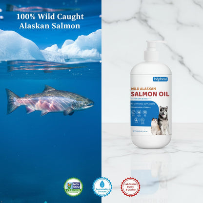 Healthy pet skin and bone care formula featuring pure omega fatty acids.