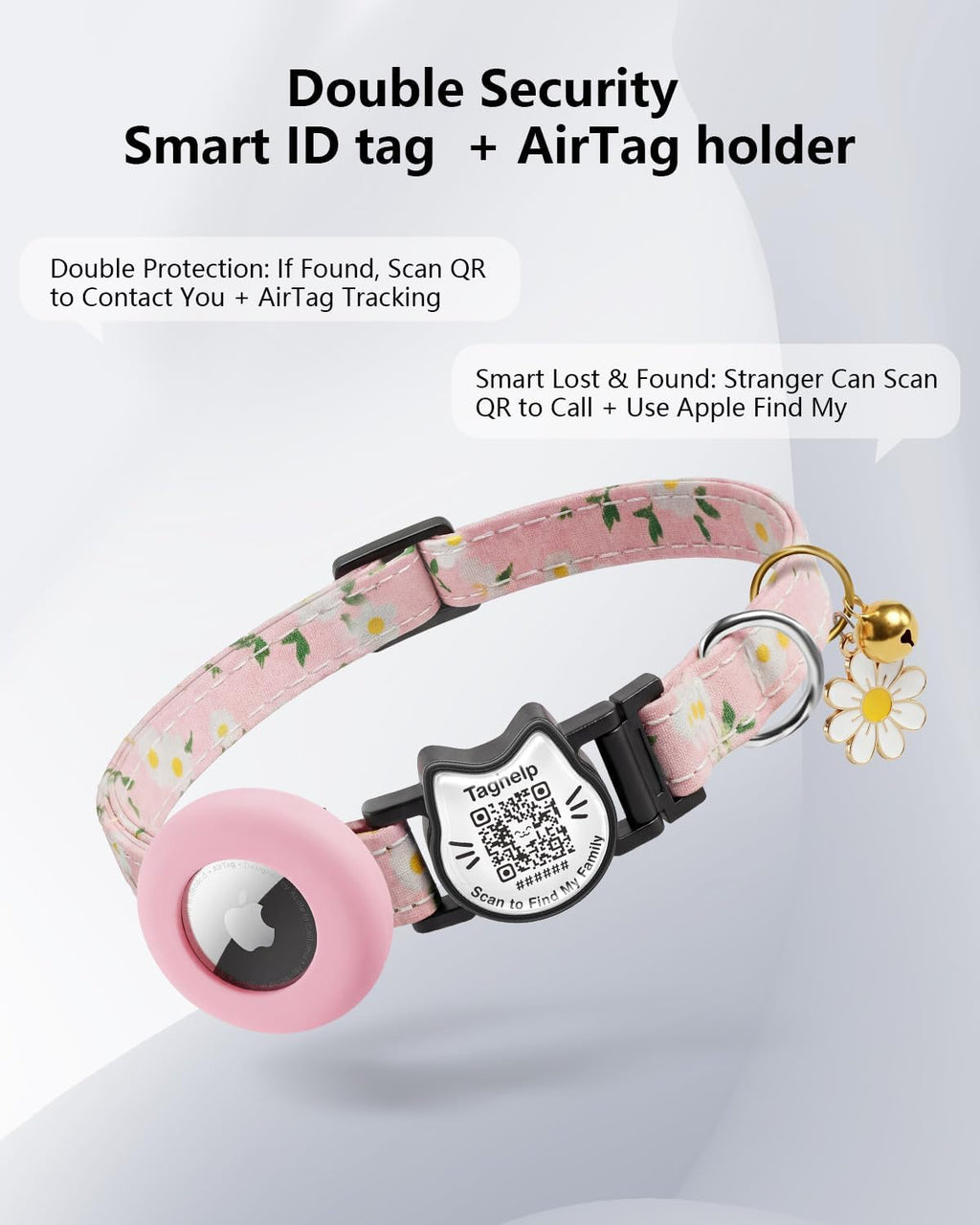 Side profile of the cotton breakaway safety collar highlighting the quick release pressure buckle.