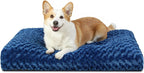 KSIIA Washable Dog Bed Anti-Slip Dog Crate Beds Deluxe Plush Kennel Pad Comfy Pet Sleeping Mat for Large Dogs, 35" x 23", Black - Image 14