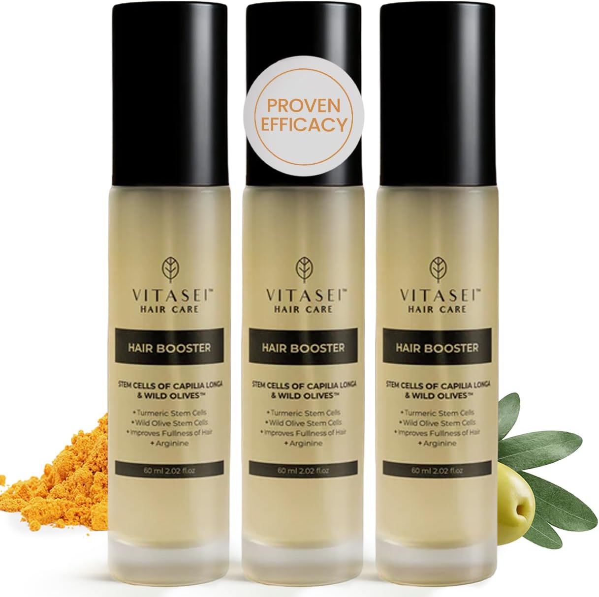 Vitasei Hair Booster front view showing authentic packaging for hair growth support.