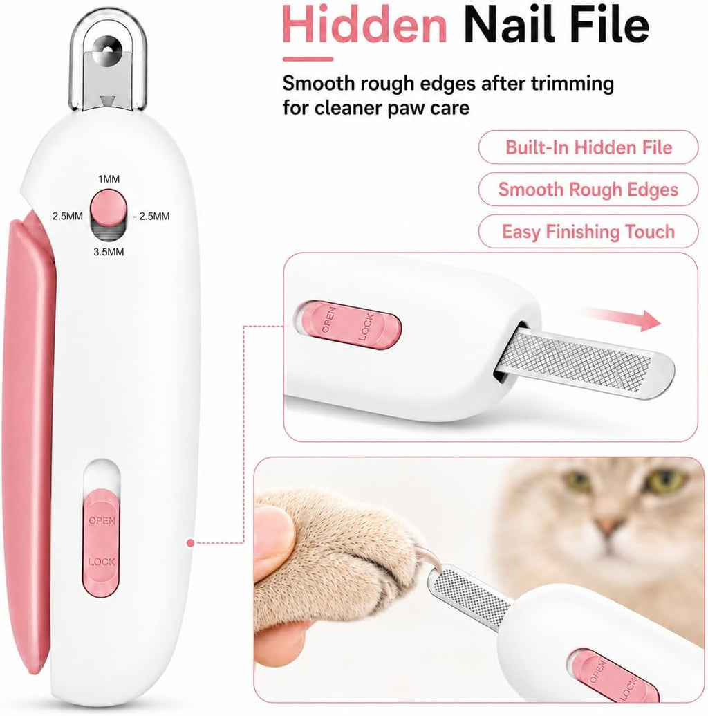Wanheart cat nail trimmer lockable non slip handle demonstration.