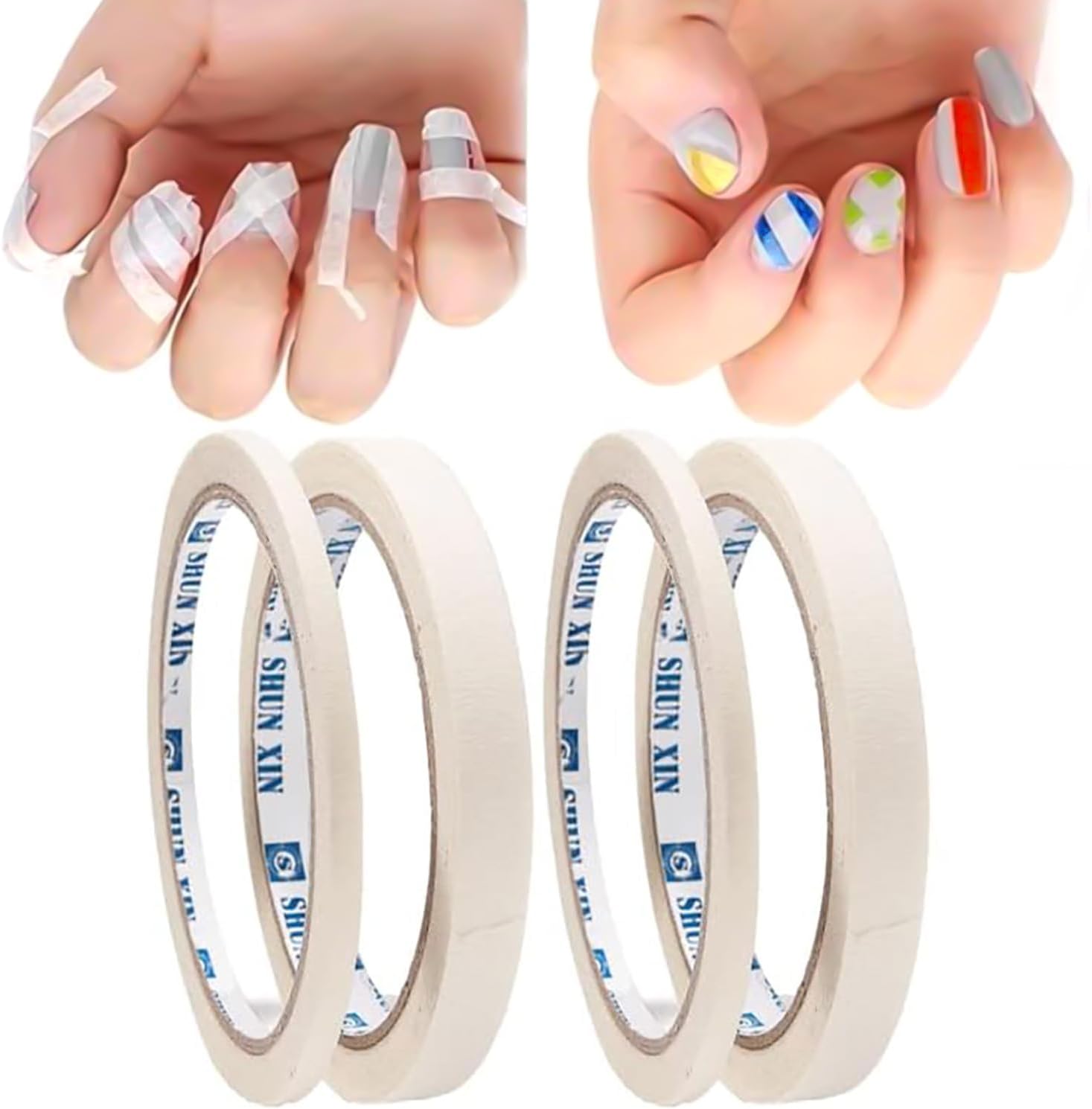 MIOBLET MOLILON white nail art striping tape rolls front view for French manicure styling