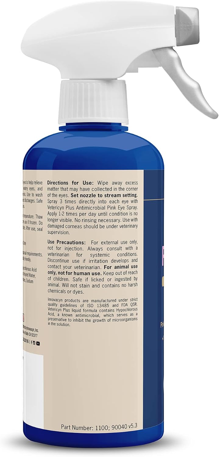 Vetericyn non toxic animal eye care spray trigger nozzle close up.