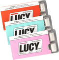 Lucy Nicotine Gum 2mg blister pack front view showing clean premium packaging