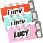 Lucy Nicotine Gum 2mg blister pack front view showing clean premium packaging