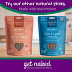 Get Naked dog treats with L-Carnitine for metabolism support back packaging