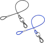 Chew Proof Dog Leash - 2Pack Metal Cable Lead,No Tangle Multiple Dog Leashes for Small and Medium Dogs- Heavy Duty Leash Extender for Collars & Harnesses(2 Pack Black, 20in/50cm) - Image 10
