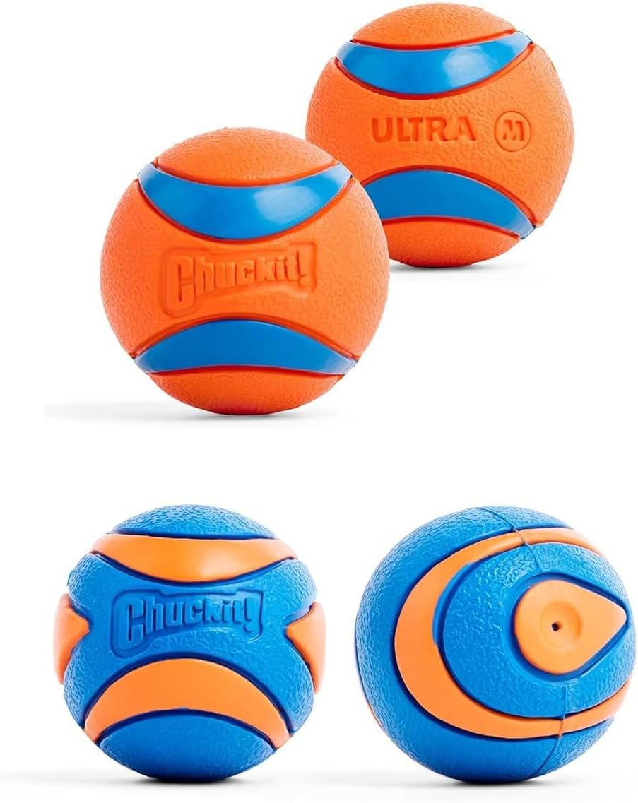 Chuckit! Ultra Ball Dog Toy - Medium Bouncy Fetch Balls For Dogs 20-60 lbs - Made from Durable Rubber - Floating Water Pet Toys - Size Medium - 2.5-inch Diameter - Pack of 4 - Image 13