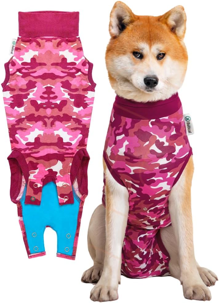 Suitical Recovery Suit for Dogs - Comfortable Post-Surgery Suit with Hold-Up System for Spay, Neuter, Skin Issues - Breathable, Cone-Free Option - Medium, Black - Neck to Base of Tail: 21.7 - 27.2 in - Image 14