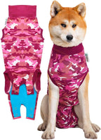 Suitical Recovery Suit for Dogs - Comfortable Post-Surgery Suit with Hold-Up System for Spay, Neuter, Skin Issues - Breathable, Cone-Free Option - Medium, Black - Neck to Base of Tail: 21.7 - 27.2 in - Image 14