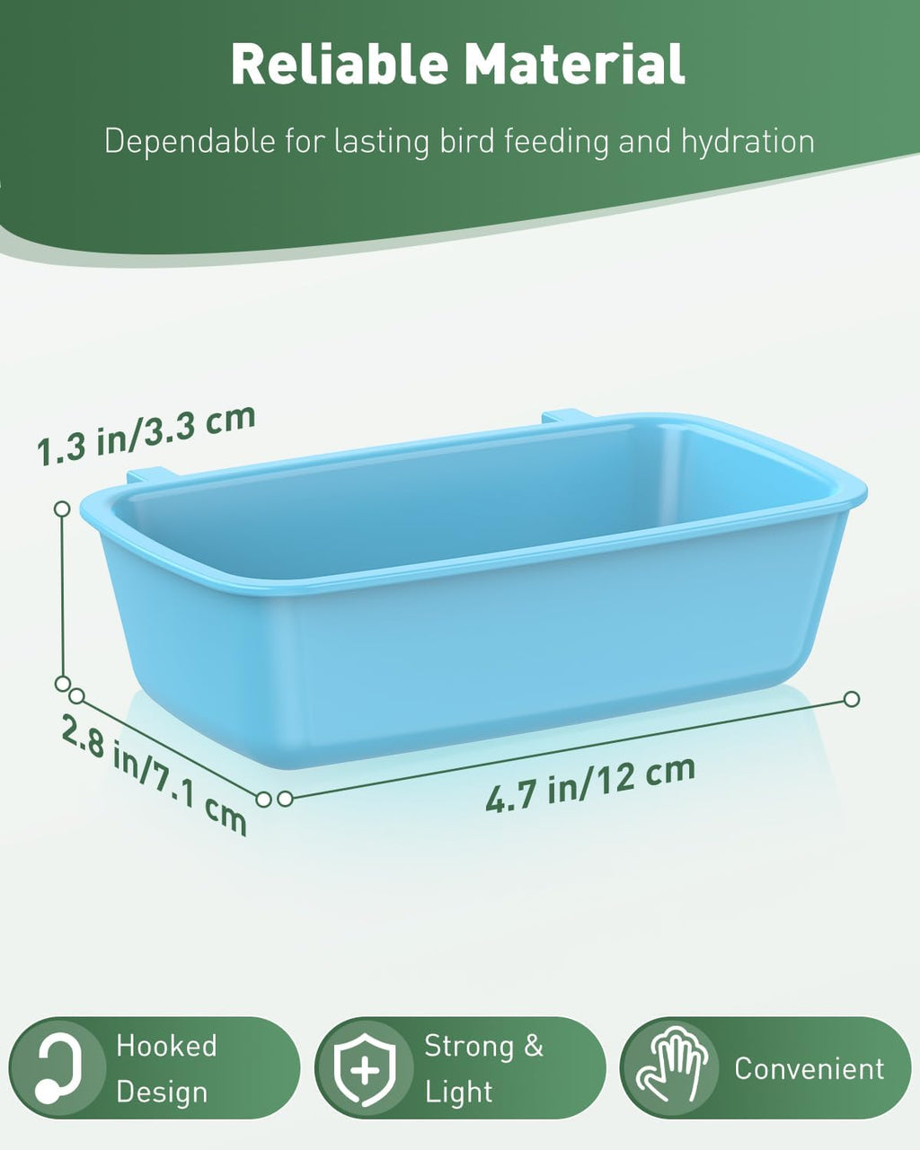Pawfly small animal feeder cups showing built-in hooks