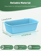 Pawfly small animal feeder cups showing built-in hooks