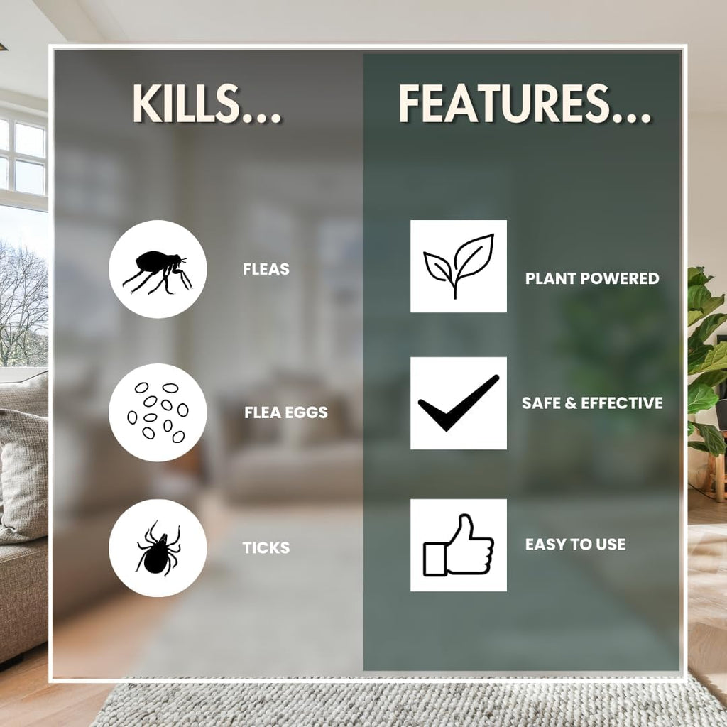 Low odor anti tick spray mist application for home furniture and carpets