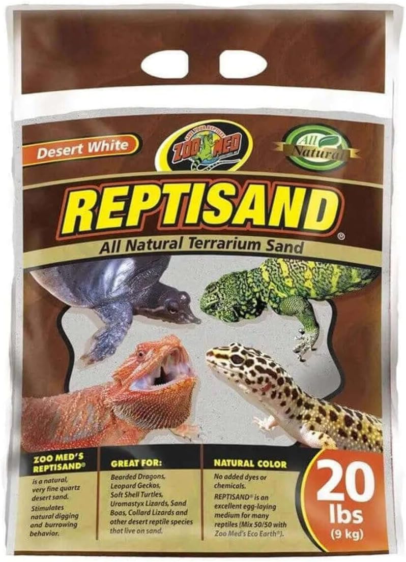 Zoo Med ReptiSand Desert White 20 pound bag front view