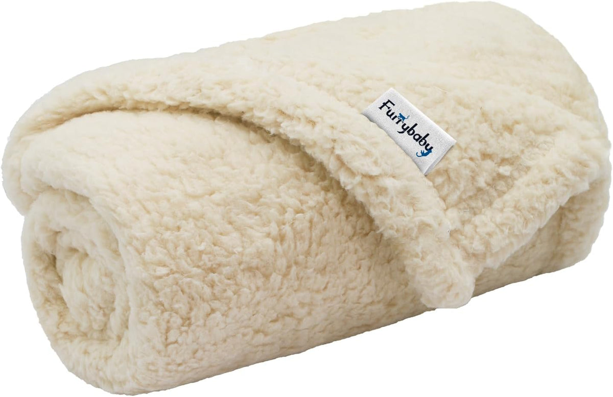 Furrybaby fleece pet blanket washed and dried showing durability