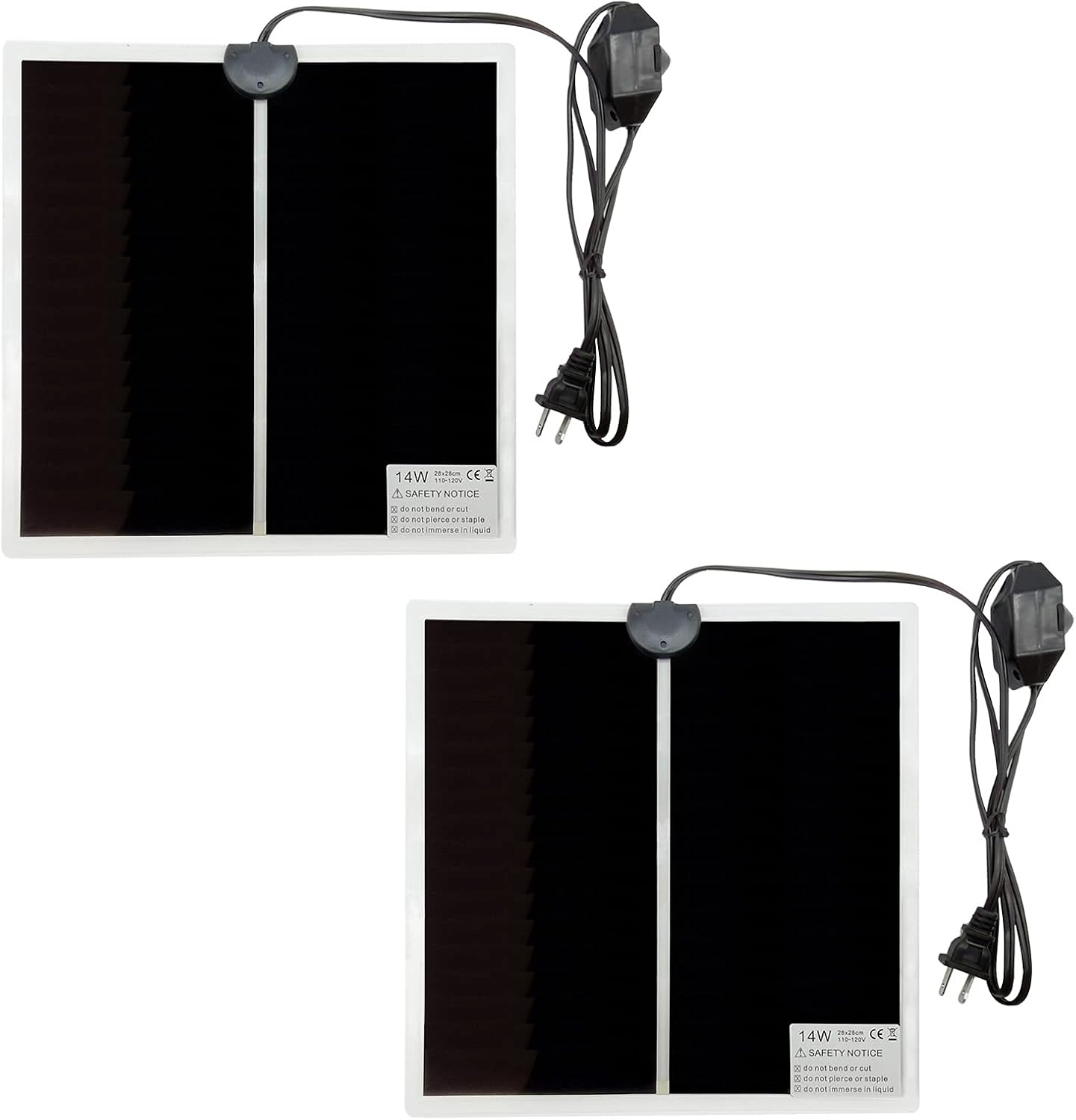 Hamiledyi 14W Reptile Heating Pad front view with controller