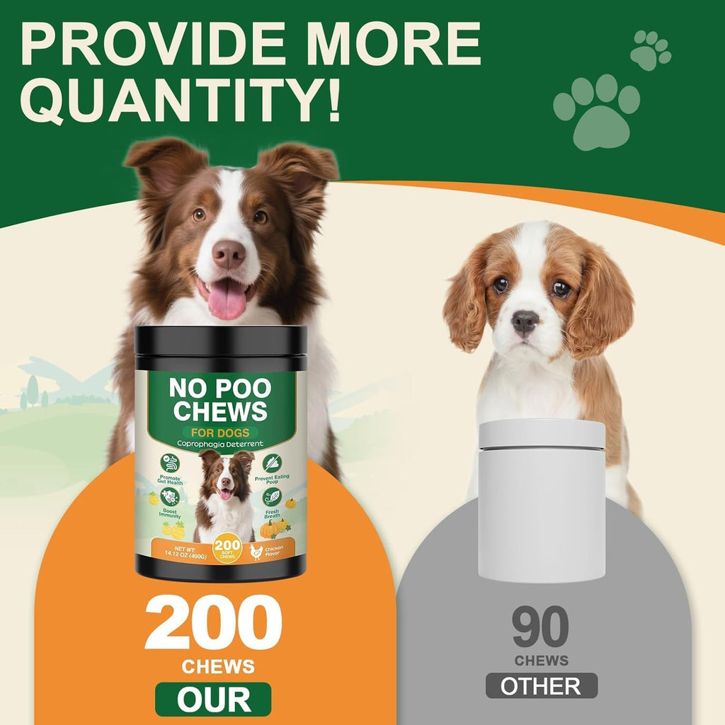 200 count coprophagia stool eating deterrent supplement for canines.