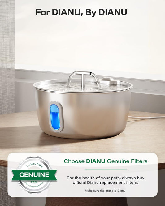Dianu pet fountain replacement carbon filter detail view