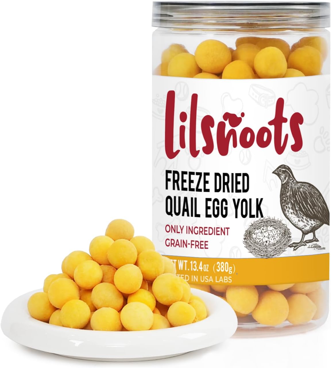 Freeze Dried Quail Egg Yolk Dog Treats 9.2oz Single Ingredient Pet Treats for Dogs, Cats, Healthy Freeze-Dried Pet Food Meal Topper Grain&Gluten&Rawhide Free No Additives Training Treats - Image 11