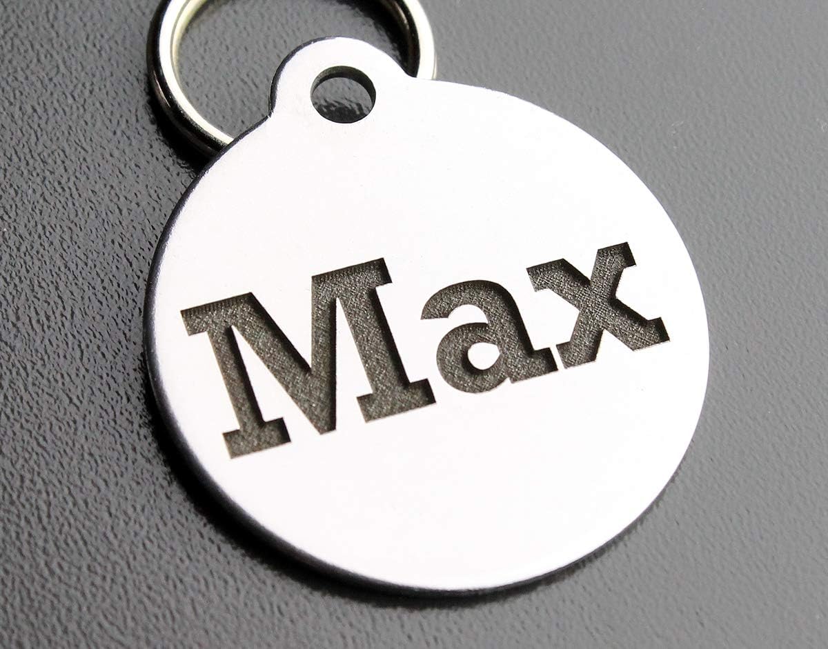 DEEP Engraved Premium Dog & Cat ID Tag - Personalized, Stainless Steel, Long-Lasting Durability - Bone 1" x1-1/2 (2-Side Engraving) - Image 15
