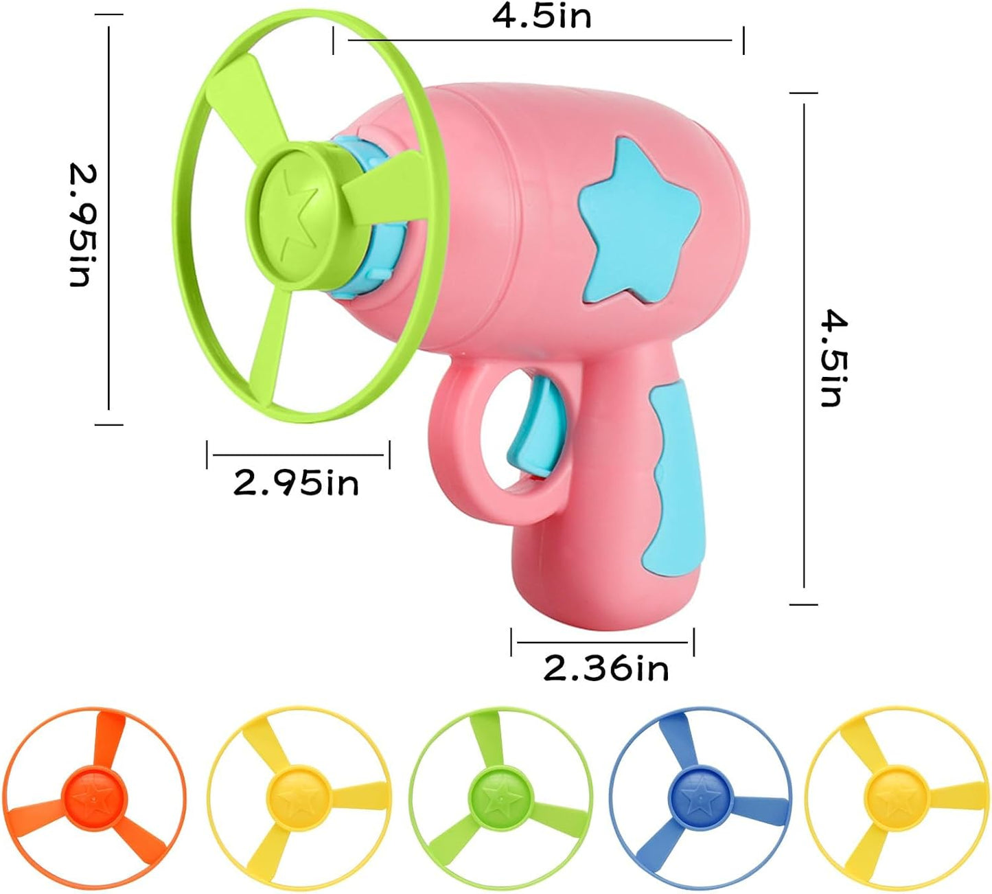 Andiker interactive cat flying disc toy with five colorful propellers