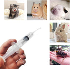 Complete medical nursing kit for newborn puppies and kittens showing all eleven pieces organized.