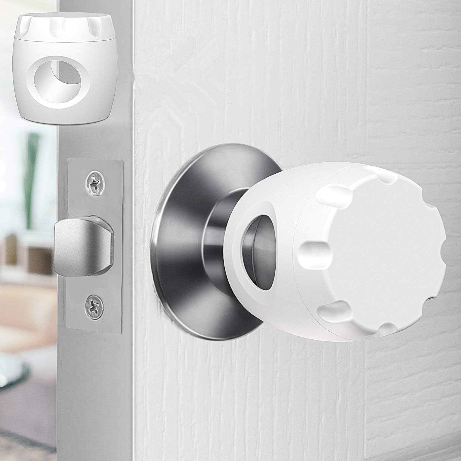 Uxoz door knob safety cover 4 pack front view