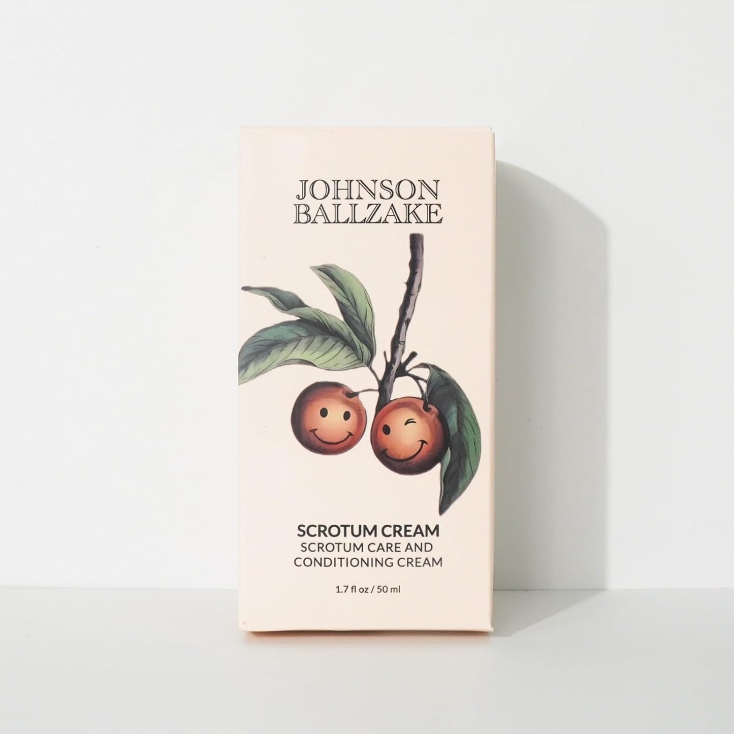 Johnson Ballzake Scrotum Care and Conditioning Cream front view for intimate grooming.
